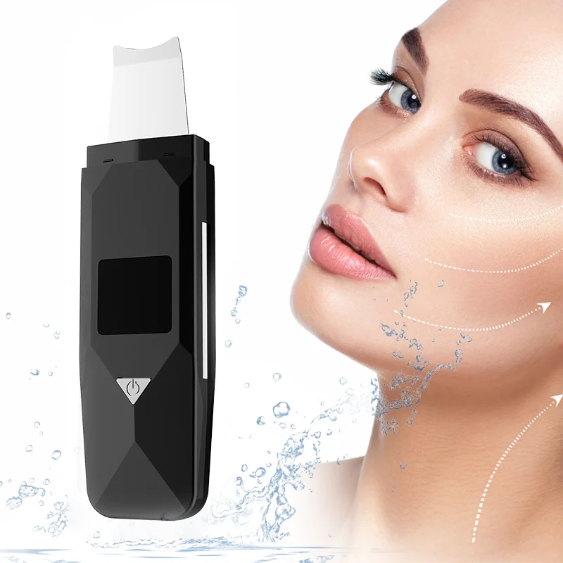 2024 New beauty personal care clean facial skin scraper electric spatula peeling ultrasonic skin scrubber for whitening facial