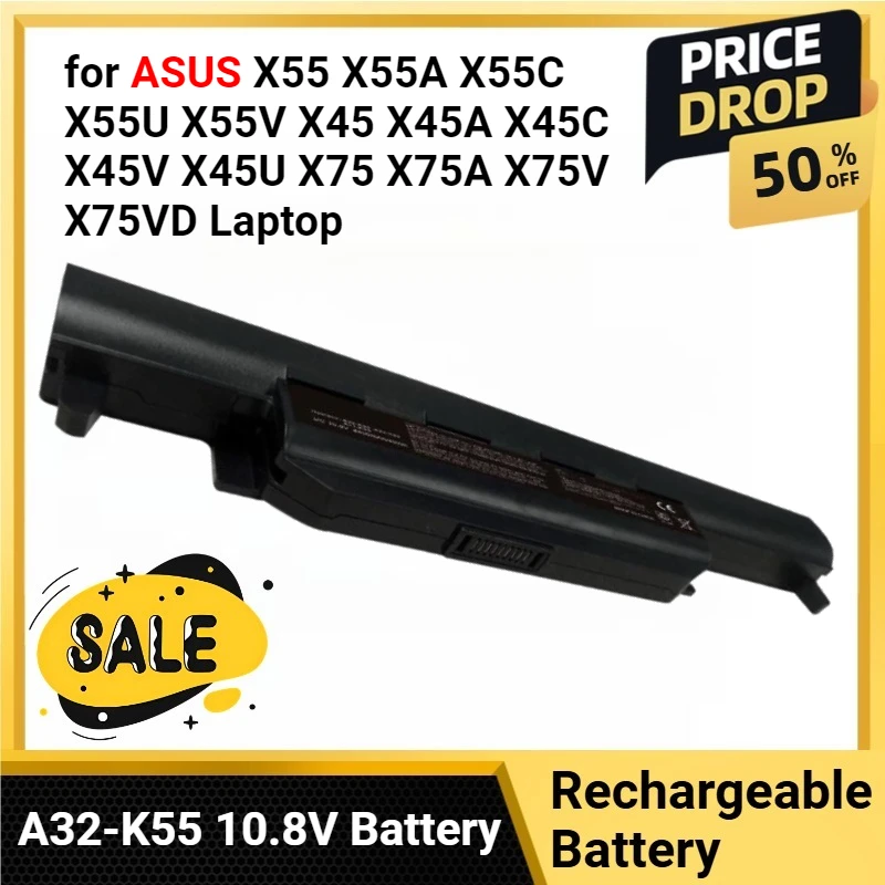 

A32-K55 10.8V Laptop Battery for ASUS X55 X55A X55C X55U X55V X45 X45A X45C X45V X45U X75 X75A X75V X75VD Laptop