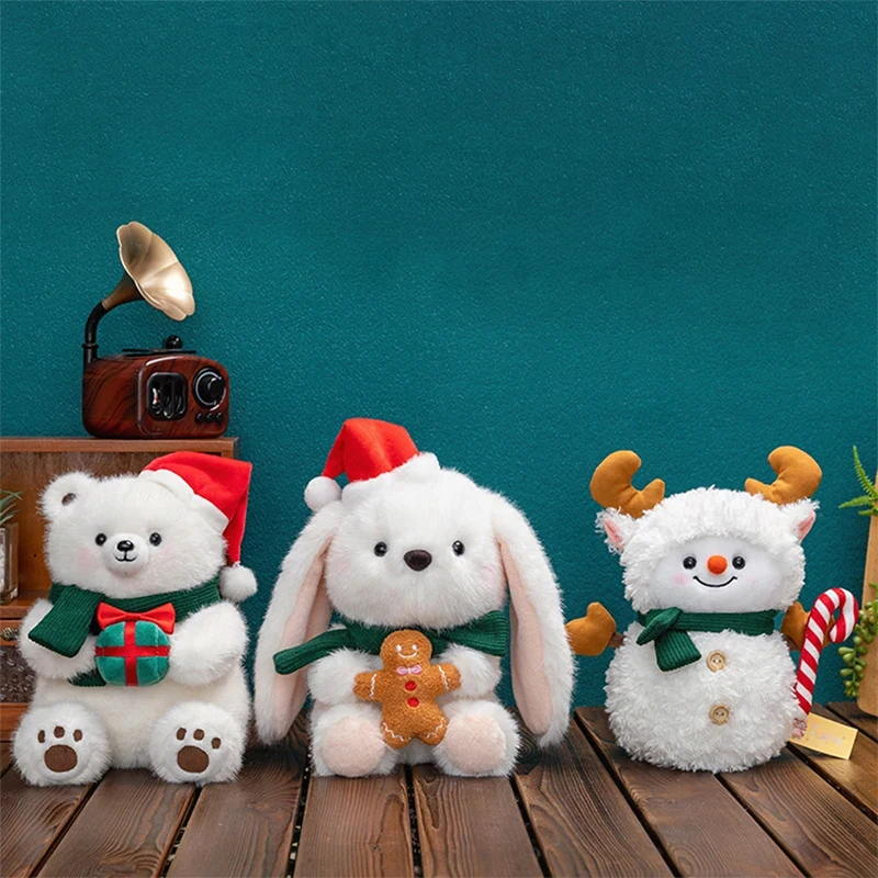 

Happy Snowman Doll Christmas Gift 21cm kawaii Plush toy Doll Plush Decoration Couple Gift Girl Doll Holiday Surprise Gift