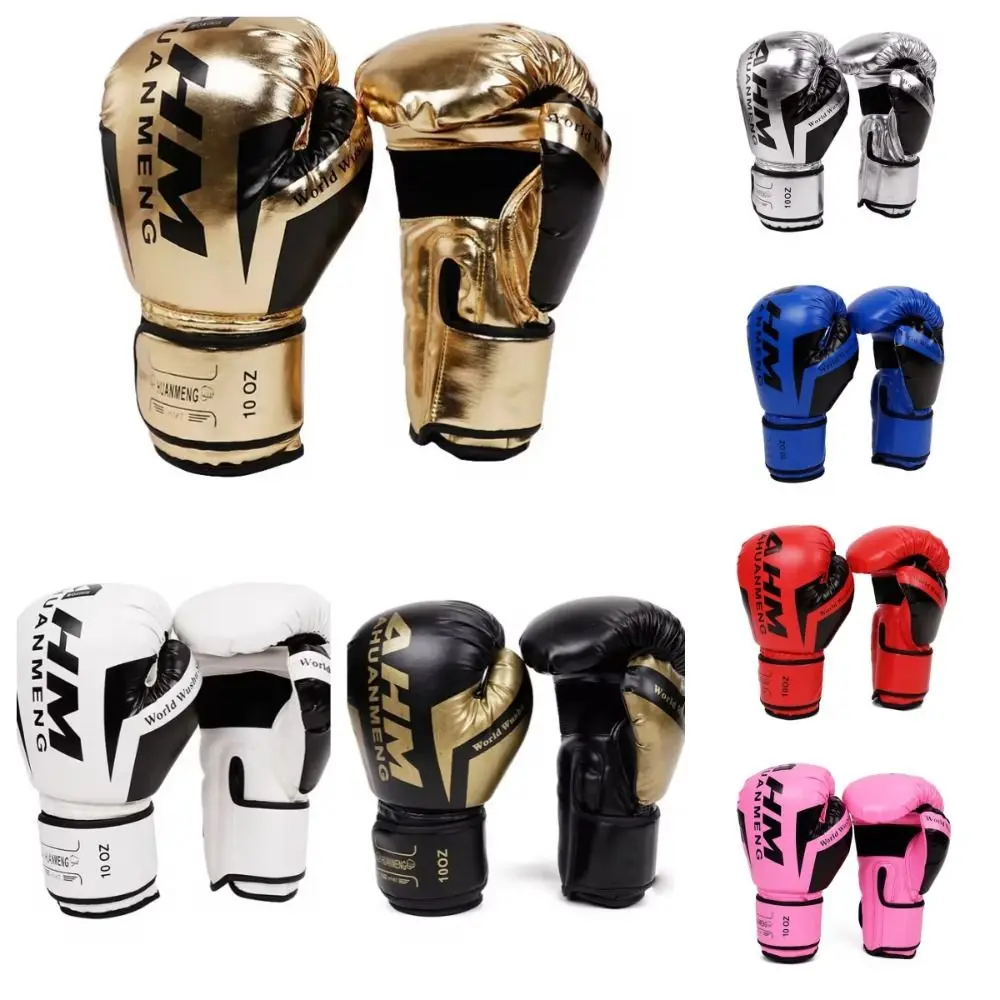 

6/10/12/14 унций детские боксерские перчатки для взрослых из искусственной кожи профессиональные боевые перчатки Sanda Muay Thai перчатки для соревнований