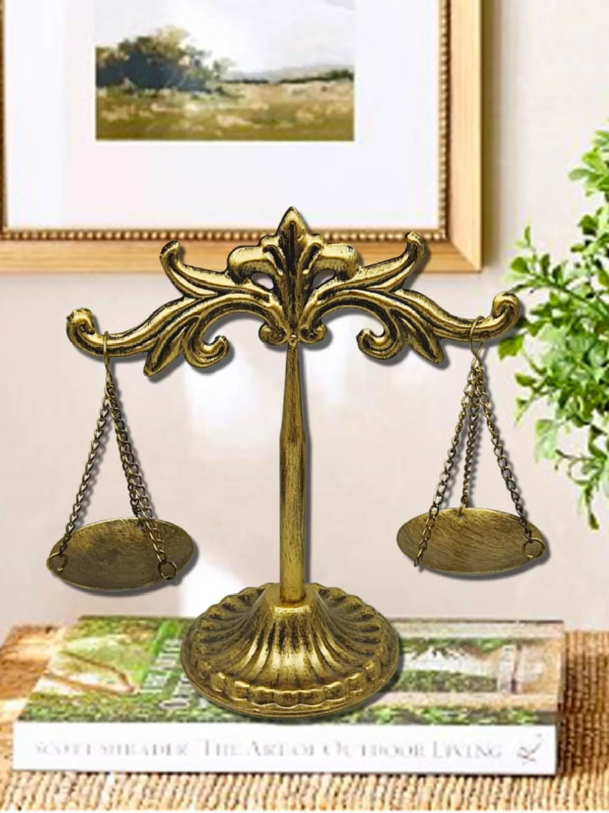 Nordic Iron Balance Ornaments Office Decor Gift for Friends Metal Gifts Study Desk Retro Pure Handmade Daily Craft Decoration