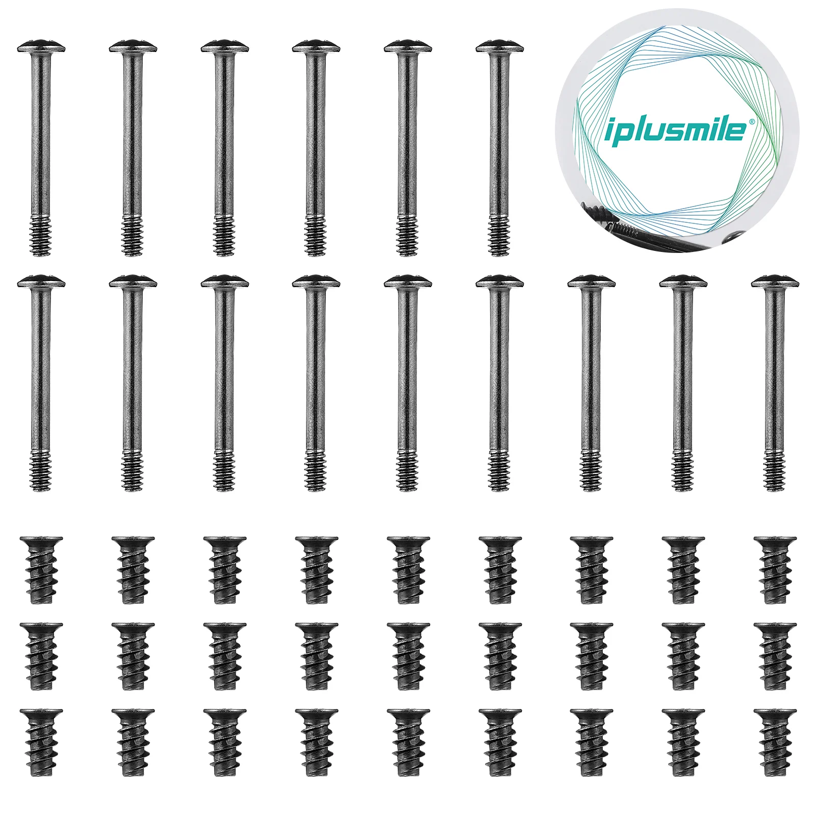 60pcs Case Fan Screw Kit Premium Carbon Steel Short M5 Flat Self Tapping Chassis Cooling Fan Installation Hardware