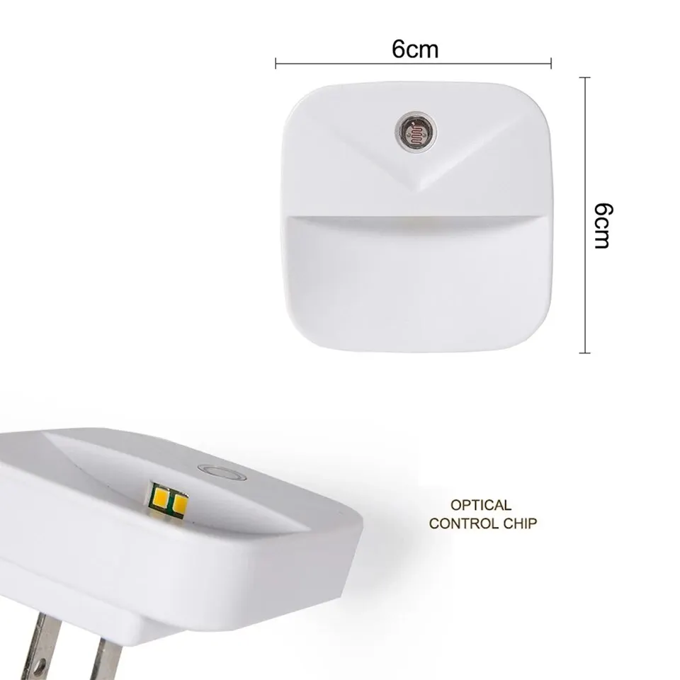 Wireless Light Control Sensor LED Night Light EU Plug Night Lights For Baby Kids Bedside Bedroom Corridor Lighting