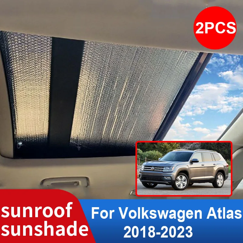 Car Sunroof Sunshade for Volkswagen VW Atlas Teramont 2018-2023 2022 2021 Auto Roof Sunscreen Heat Insulation Anti-UV Windscreen