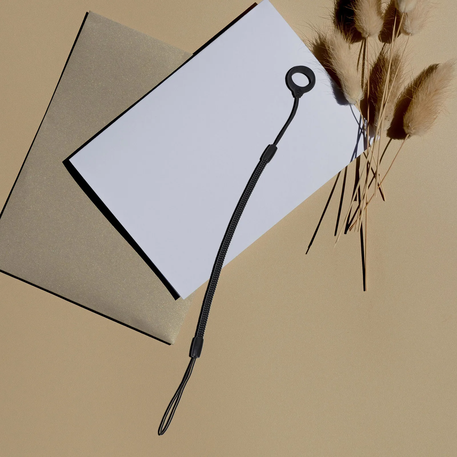 6 قطعة حبل قلم مضاد للخسارة مشبك قابل للسحب حامل قلم من السيليكون الأسود لعمال البناء والأطباء والممرضات #4