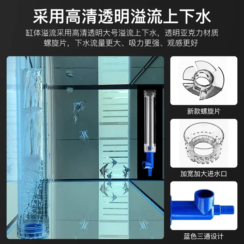 Luxury Fish Tanks Aquariums Glass Multifunction Arowana Nordic Aquariums Originality Living Room Pet Products Аквариум LLAQ