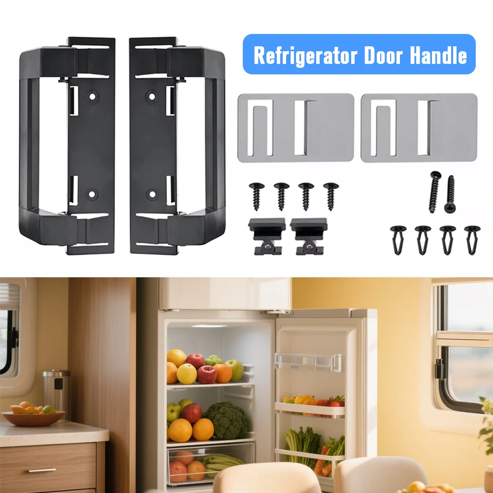 

2Pcs RV Refrigerator Door Latch Handle Refrigerator Hardware Door Handles Campers Refrigerator Door Pulle RV Parts Accessories