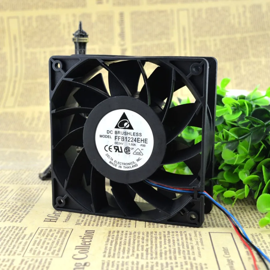 Ventilateur à grand volume d'air/ventilateur violent AA + Delta 12038 12CM, ventilateur à onduleur 24V 1.5A FFB1224EHE, prix de gros négociable