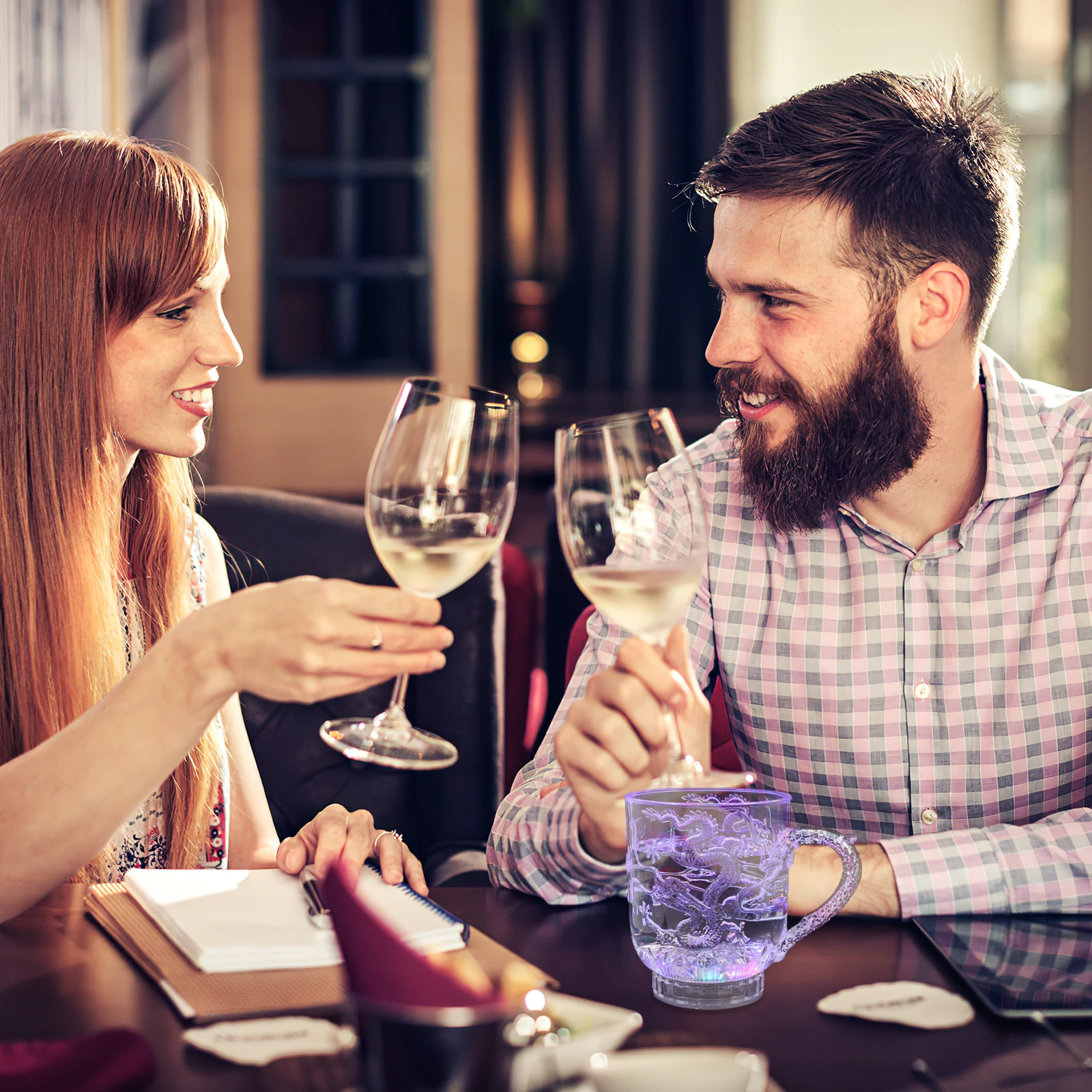 

Led Acrylic Flashing Color-Changing Mug Drinking Cup Eco-Friendly Creative Water-Sensitive Mug For Coffee Tea Water 285Ml Dragon