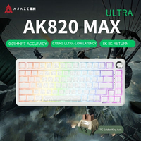 Ajazz Ak820 Max Ultra Three Mode Wireless Bluetooth Magnetic Axis Mechanical Keyboard Full Key Hot Plug Rgb Effect Game Keyboard