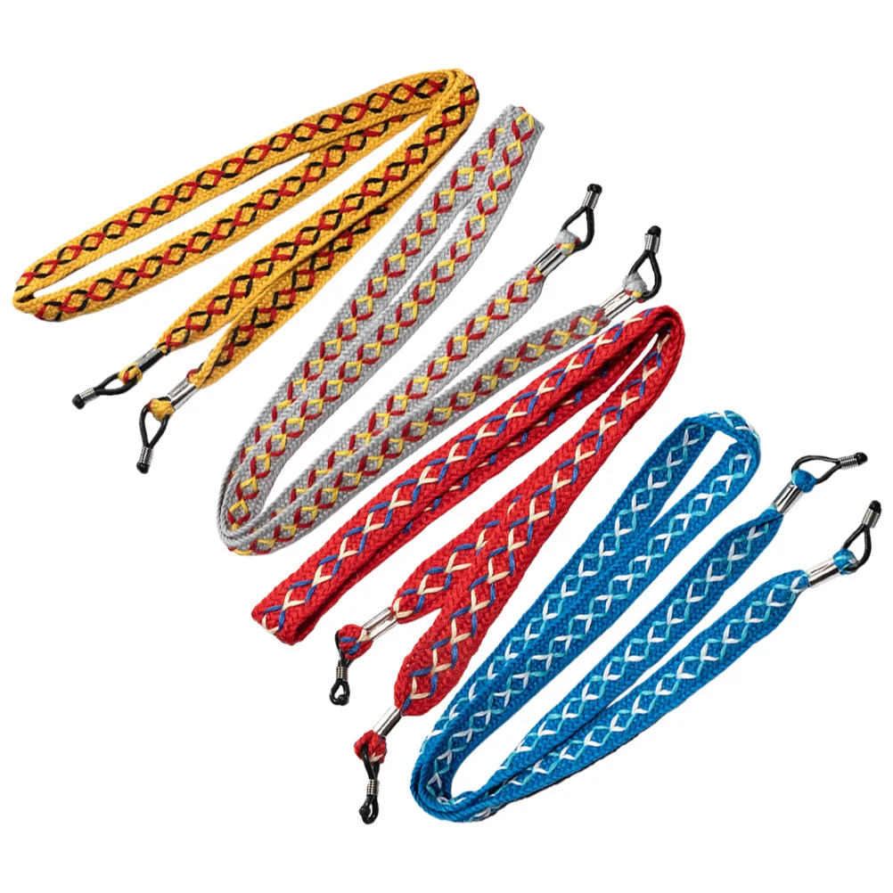 

4Pcs Neck Eyeglass Strap Multifunctional Adjustable Length Lightweight for Sports Travel Sunglasses Holder Eyeglass Cord
