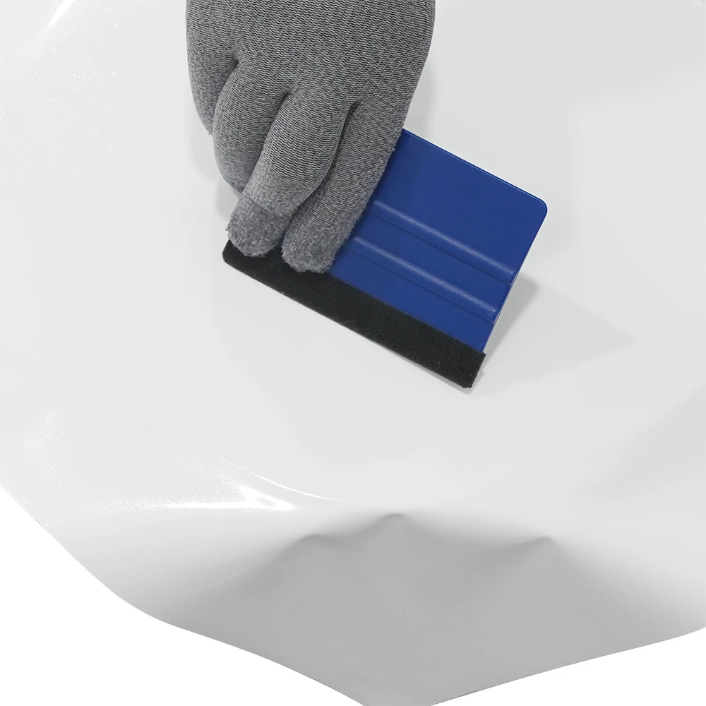 

Car Sticker Glossy Pearl White Auto Vinyl Wrap Film Color Change Film Bubble Free Wrapping Car Accessories Interior Exterior