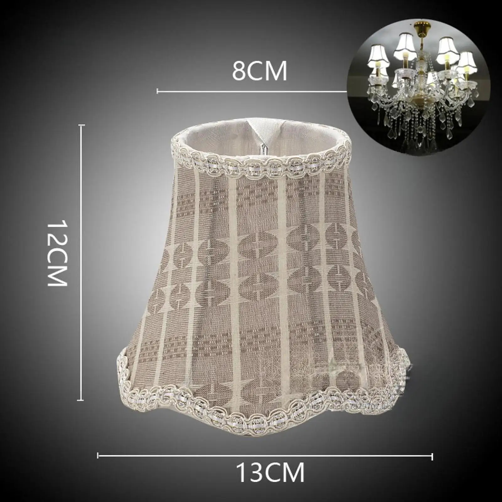 

Cloth Fabric Chandelier Lamp Shade Clip on Easily Install Decoration Accessories Romantic for Farmhouse Decor Wall Lamp Cover