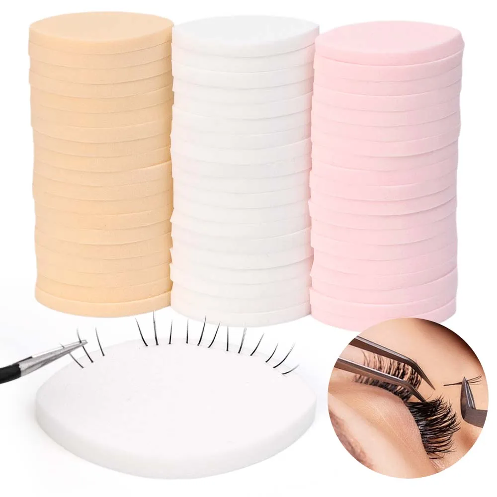 Coussinets de faux-cils en éponge, 100/20 pièces, tableau de cartes pour débutants, cils vaporeux, bouffantes de maquillage réutilisables, outil d'entraînement pour Extensions de cils