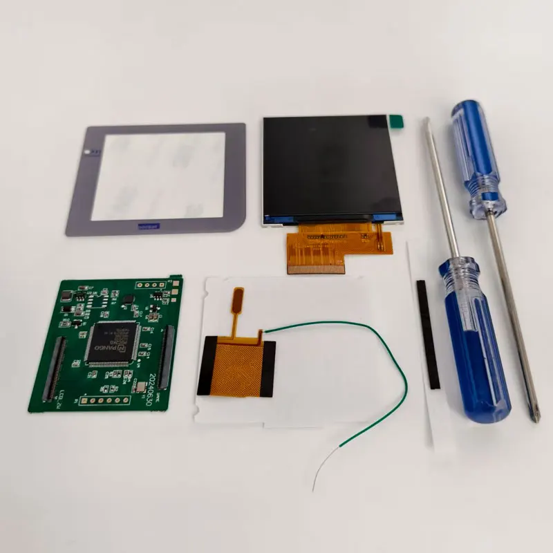 شاشة GBP LCD جديدة سهلة التركيب مقاس 2.6 بوصة شاشة LCD عالية السطوع IPS بالحجم الأصلي لجيب Gameboy مع مفك براغي