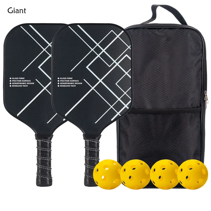 Fiberglass Beginner's Glass Set for Ball Pickball Brand Good Quality Pique paddle racket New Eras Suit 2 Rackets 4 Balls 1 Pack 