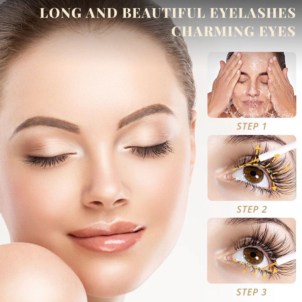 Gollee-suero de crecimiento Natural para pestañas, tratamiento rápido, líquido para mejorar las cejas, cuidado de 7 días, maquillaje nutritivo para folículos más gruesos