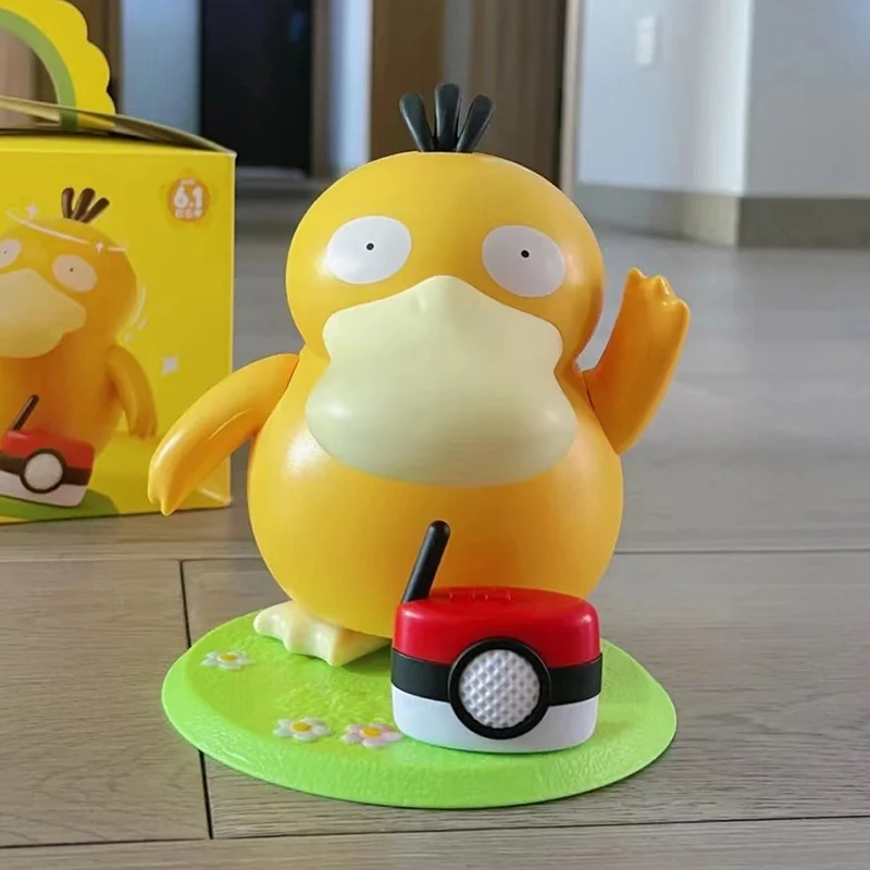 Pokemon Psyduck Anime Figure Dancing Swing Sounding Duck Action Figurine PVC Model Doll Portable Luggage Music Box Toy Xmas Gift