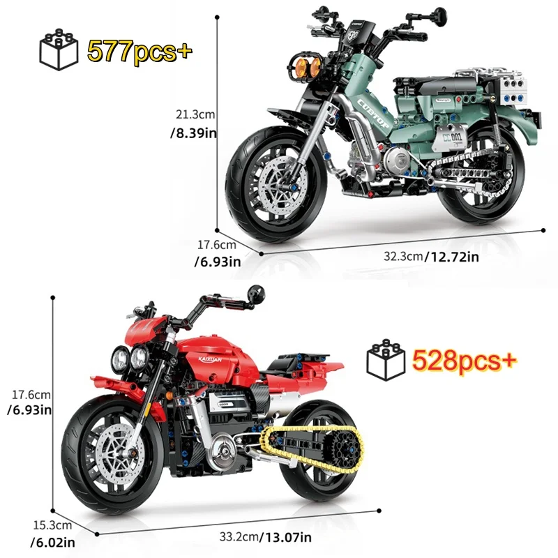 

НОВЫЙ 1:8 техническая модель мотоцикла, комплект строительных блоков MOC, креативные строительные кирпичи, игрушки для детей, подарки на Рождество и день рождения
