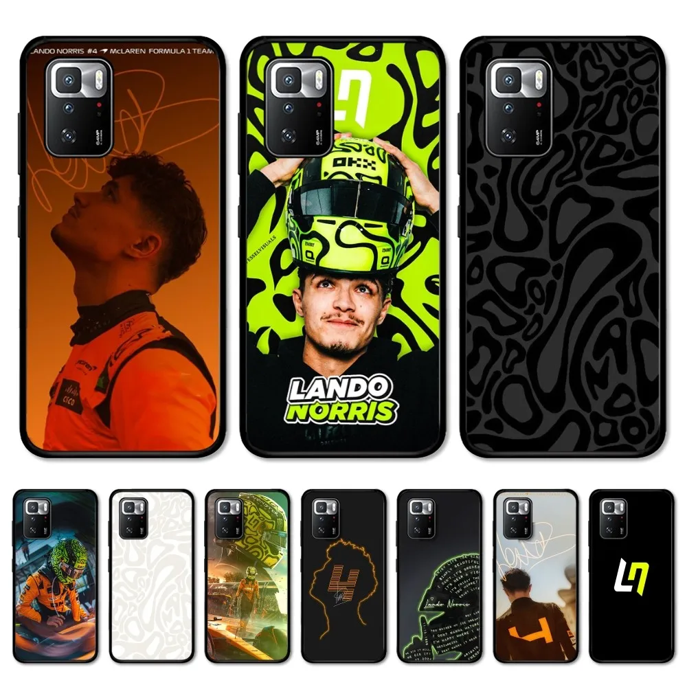 F1 Formula 1 L-Lando N-Norris Phone Case For Redmi Note 4 X 5 A 6 7 8 T 9 9S 10 11 11S 11Epro Poco M3 Pro