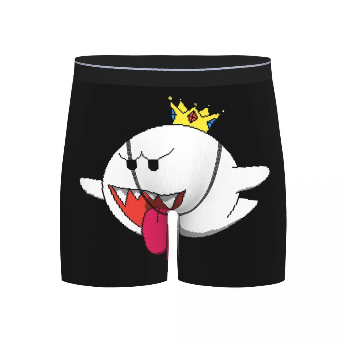 

Long Boxer Underpants Shorts King Boo Face Panties Men Ventilate Underwear for Homme Man Boyfriend Gift