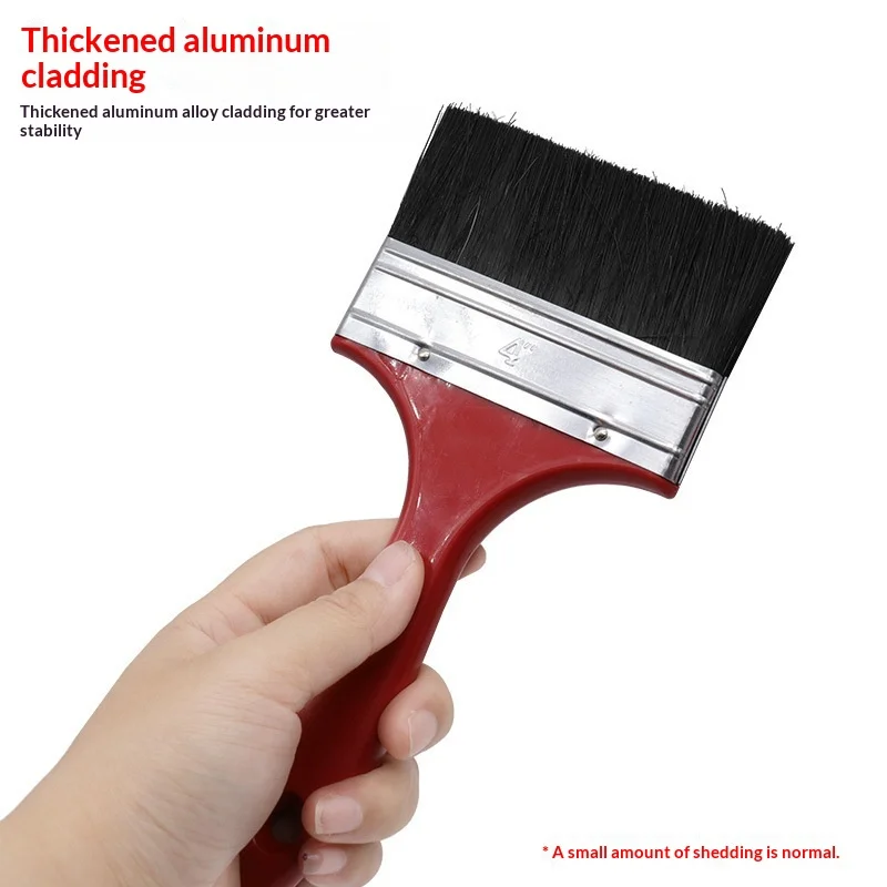 1-6 inch Red Handle Paint Brush Multi-size Bristle Painting Brush for Wall Paint Varnish Glue Furniture Cleaning DIY Hand Tool