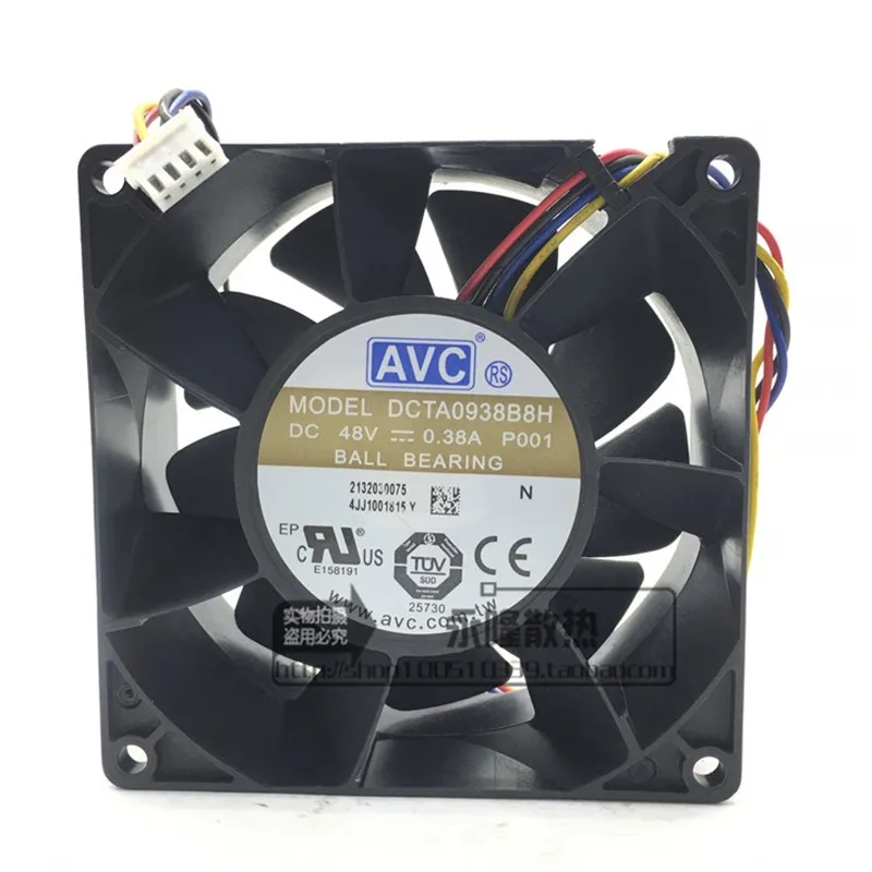 

Original 90 * 90 * 38MM 9CM DCTA0938B8H P001 48V 0.38A 4-wire PWM server chassis Cooling fan