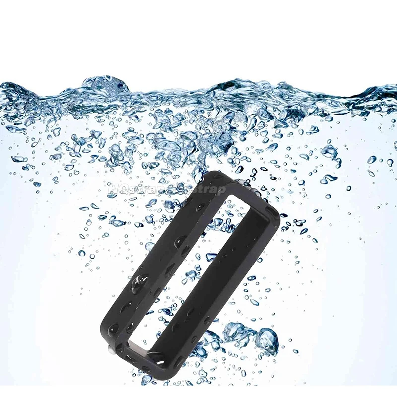 4Pcs 블랙 시계 밴드 10 12 14 16 18 19 20 21 22 24 26 28mm 스트랩 실리콘 루프 링 고무 홀더 로커 시계 액세서리