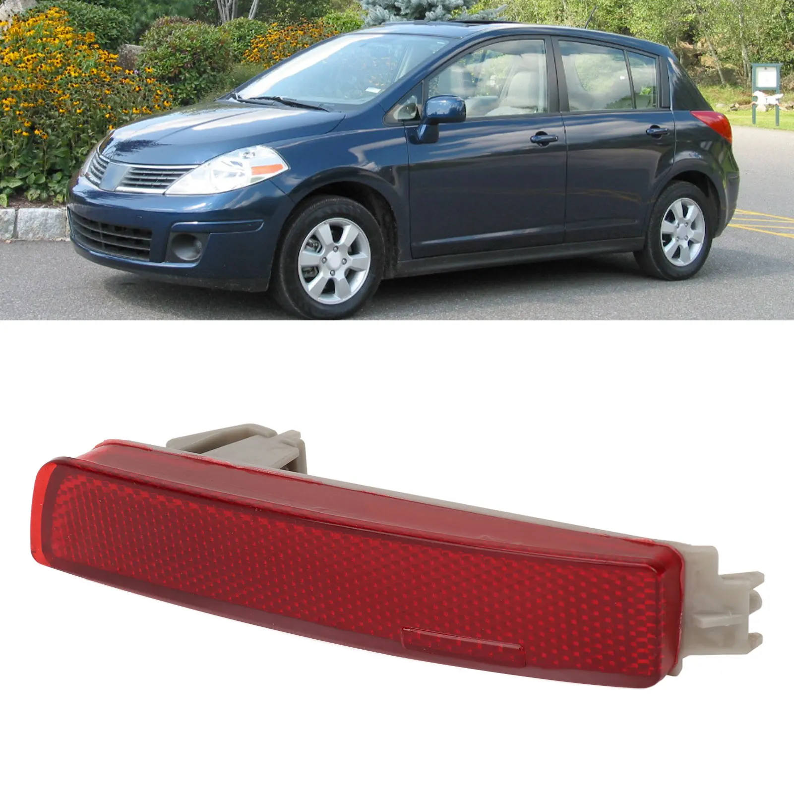 Rear Bumper Reflector 265605C000 for Nissan Kicks Sentra Juke Quest Murano Right ABS Marker