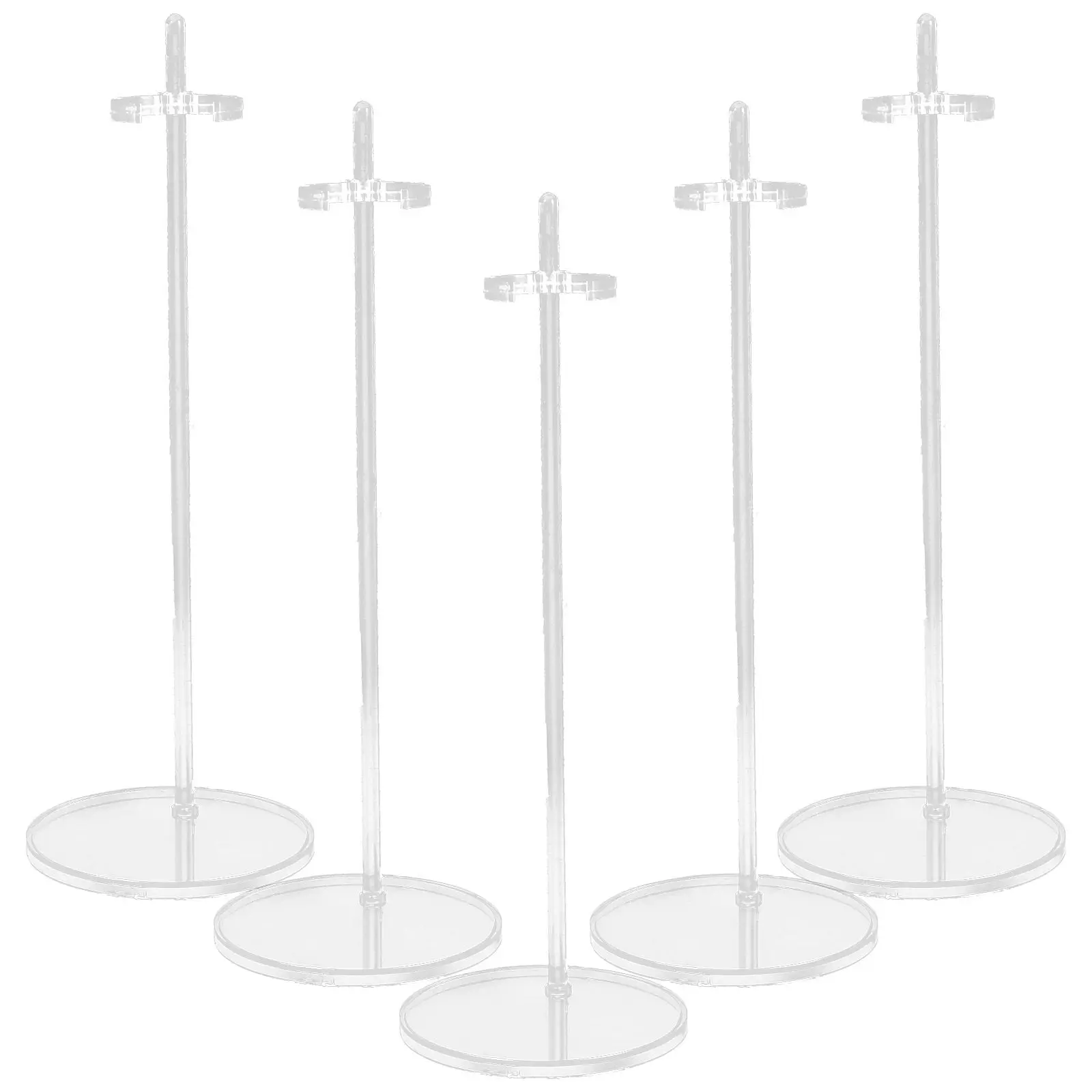 

5Pcs Transparent Waist Support Adjustable Stand for Display Storing Collectibles Figure Holders Display Rack Organizers