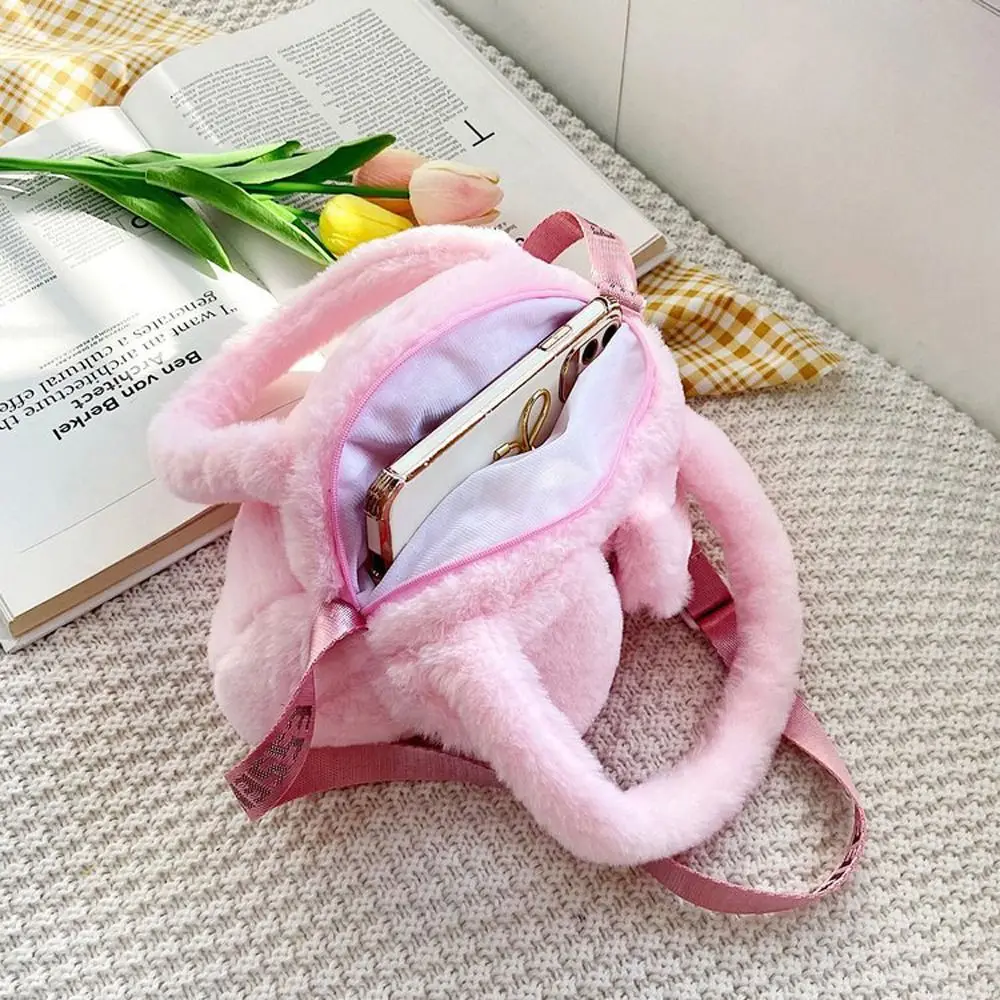 Sac à Main Fille Lapin Rose - Bandoulière Réglable, Dimensions 12x9x4cm - Pour Petite Fille 2-14 Ans (cadeau Anniversaire, Noël)