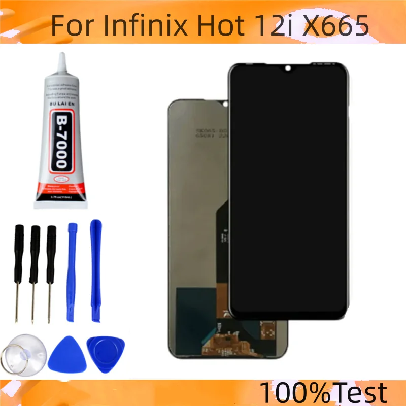 Original 6.6  for infinitx Hot 20i 12i x665 x665c x665e smart 6hd X6512 lcd display touch screen digitizer assembly repair parts