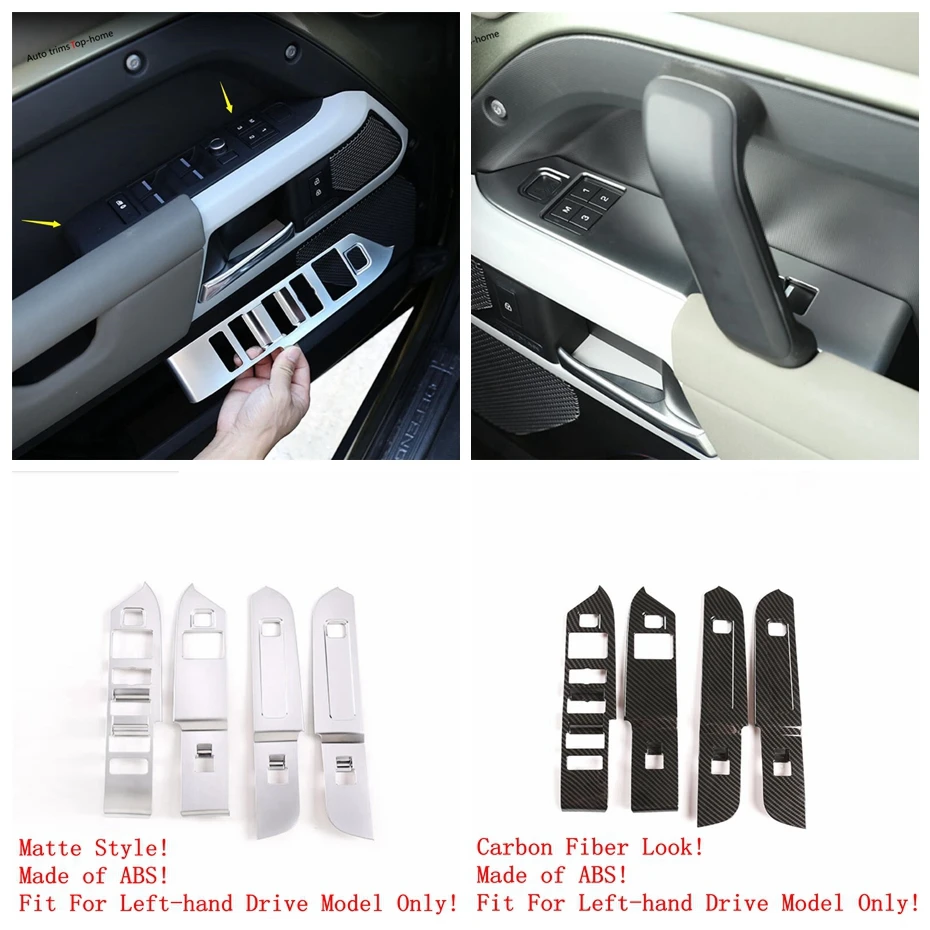 

Armrest Window Lift Switch Button Control Decoration Panel Cover Trim For Land Rover Defender 110 2020 - 2023 Car Accessories