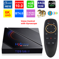 H96 MAX H616 Android 10 6K Smart TV Box 4G RAM 64G ROM Allwinner H616 Set Top Box 2.4G 5G Dual Wifi BT4.0 3D 4K HD Media Player