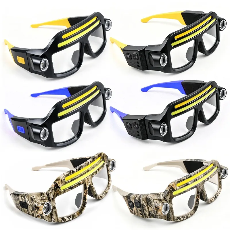 USB C Rechargeable Eyeglass Headlamp Work Light for Outdoor Repair Camping