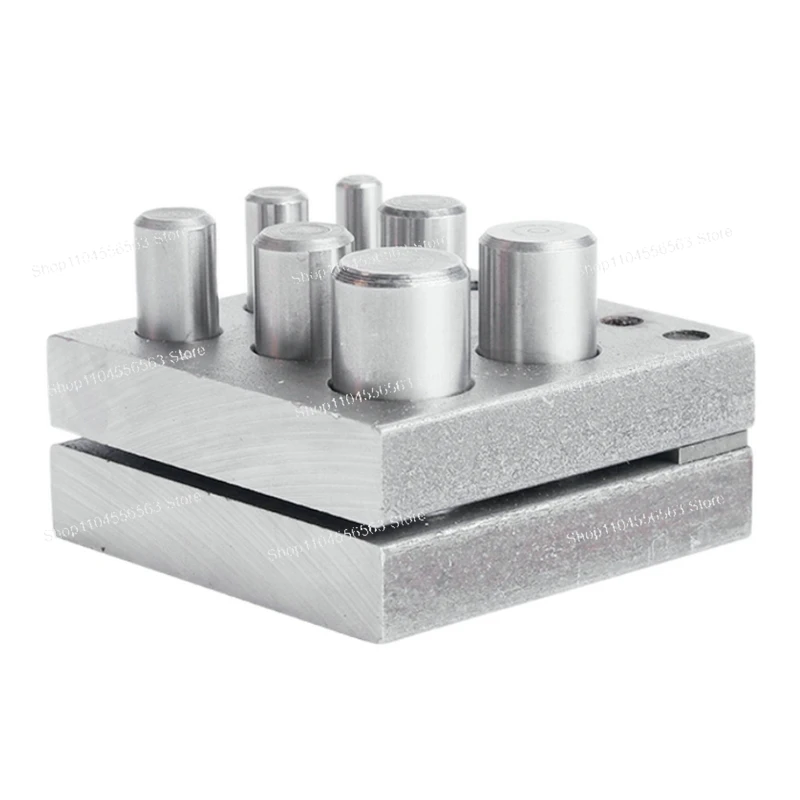 Jewelers Disc Cutter 7 Hole Punch Set Metal Circle Cutting Punching Jewelry Tools Goldsmith Punching Die Equipments