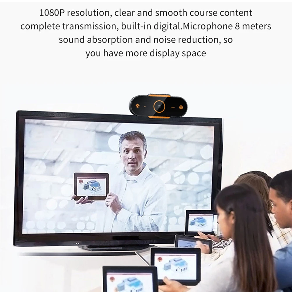 كاميرا ويب للكمبيوتر USB 4K-480P HD كاميرا ويب بتركيز تلقائي CMOS كاميرا كمبيوتر مع ميكروفون لاجتماع التدريس لشبكة الاتصال بالفيديو