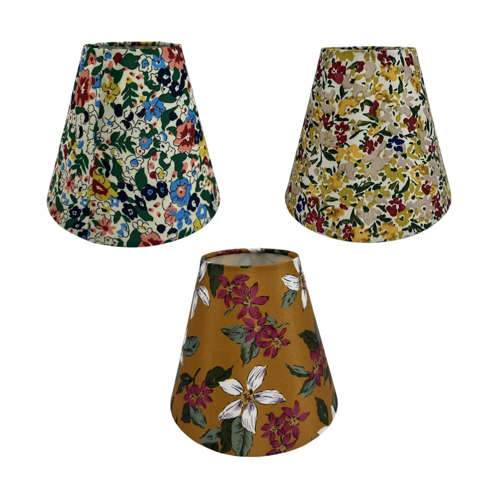 

Floral Lampshade Cloth Decorative Lamp Shade for Home Living Room Bedside
