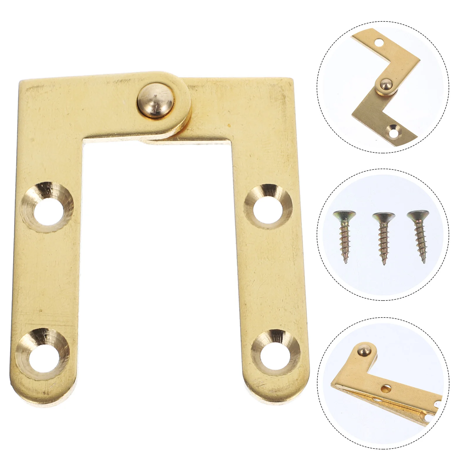 

4 set Copper Hinge 360 Degree Rotatable Pivot Door Hinges For Hidden Secret Cabinet Window Attic Ladder Furniture Hardware