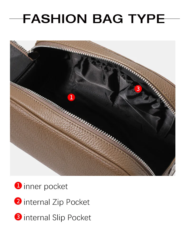 Damen-Kulturtasche aus genarbtem Leder, große Reise-Kosmetiktasche mit Griff, ideal für Reisen und den täglichen Gebrauch – Detail 9