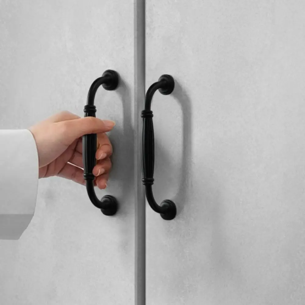 Aluminum Alloy Arched Cabinet Door Handles Minimalist Light Luxury Drawer Handle Multifunctional Retro Style