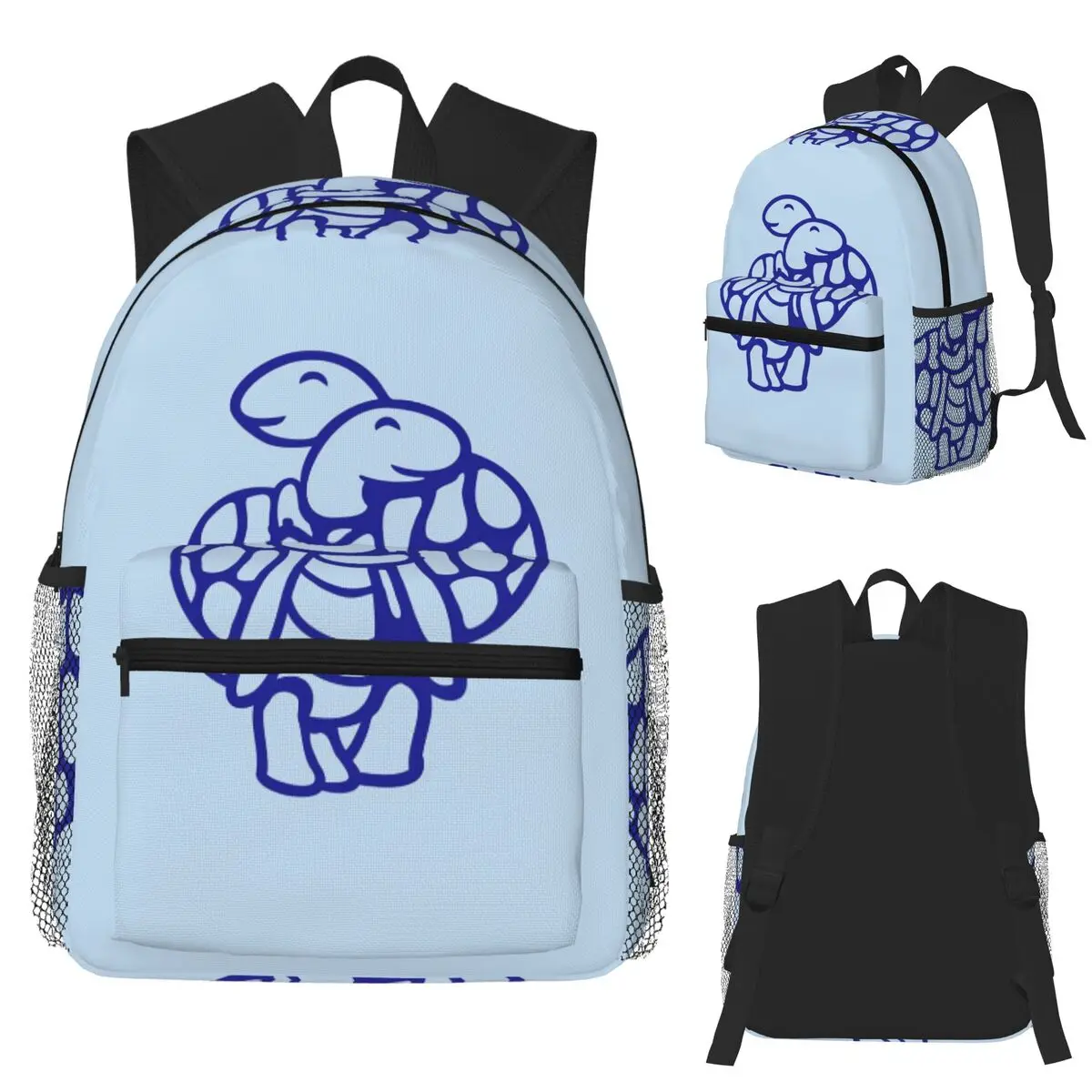 

2 Tortoise Turtle Love Couple Hugging Romantic Valentine's Day Backpack School Bag Daypack for Boys Girls Bookbag Shoulder Bags