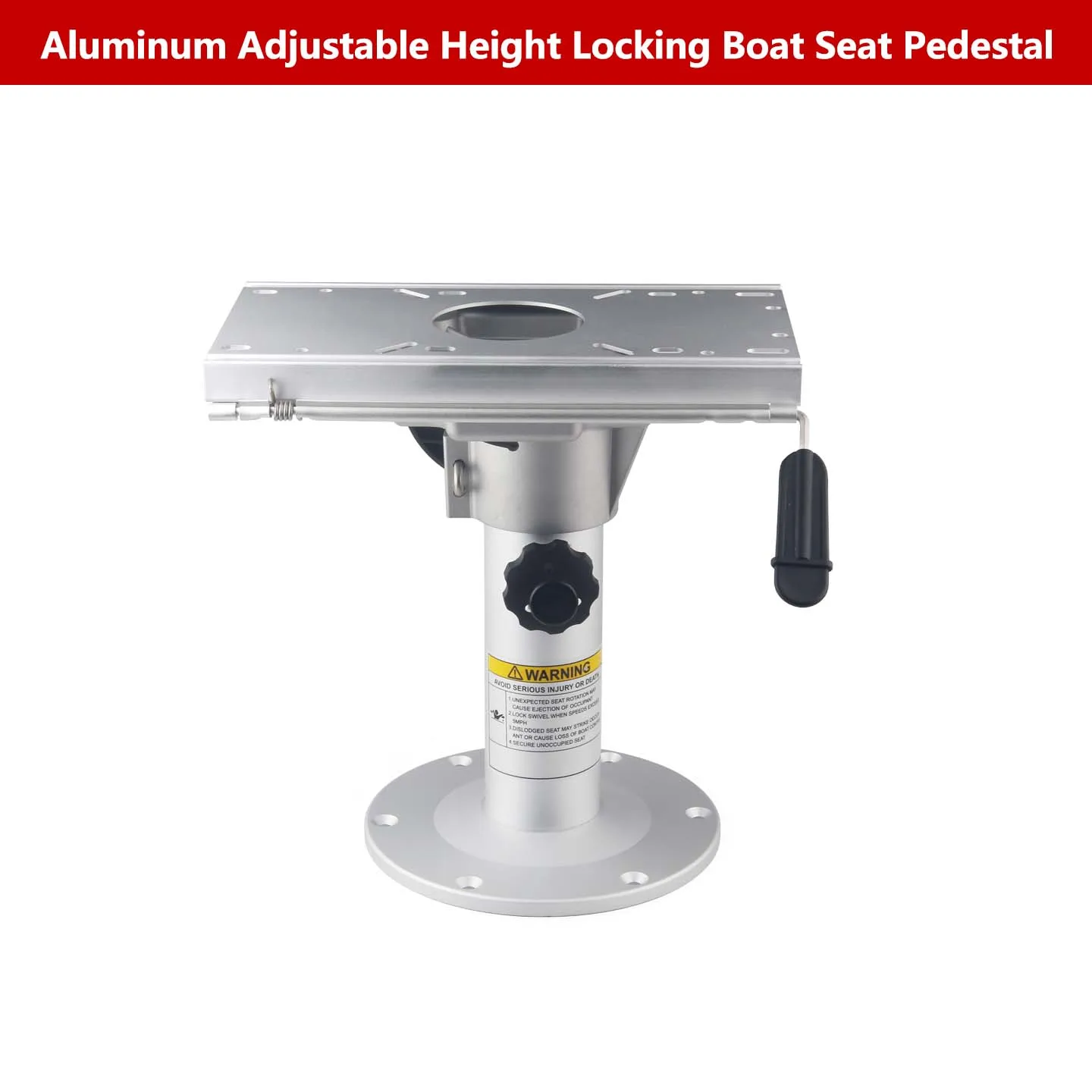 Aluminum Boat Seat Pedestal, 7-Level Adjustable Height 13