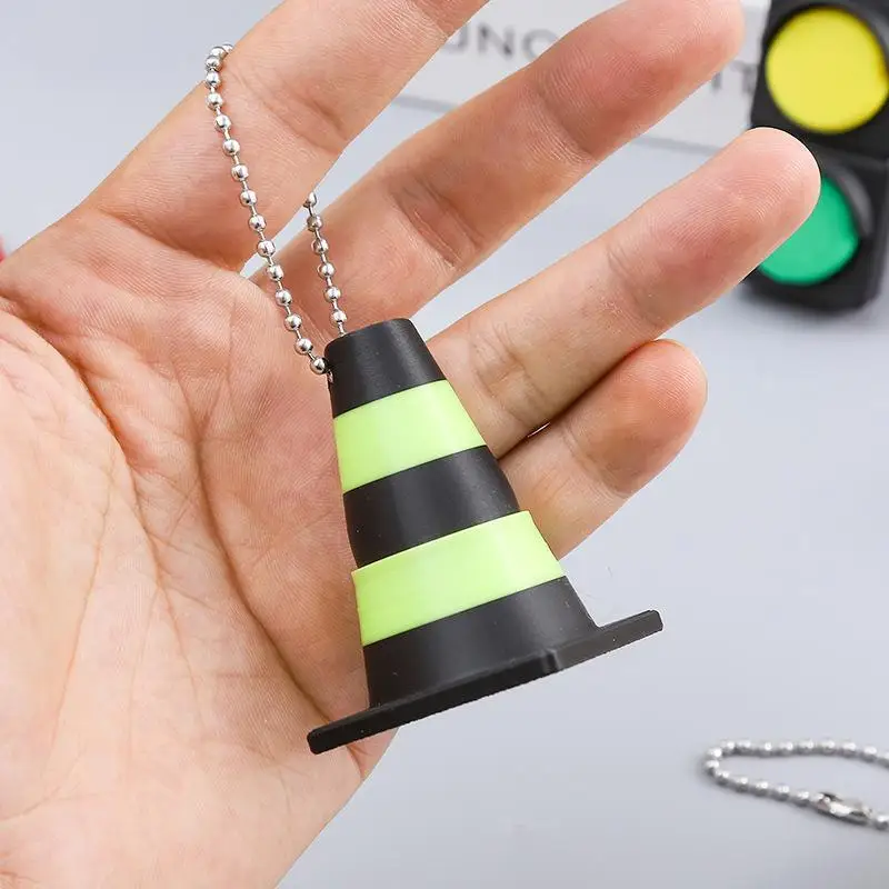 Traffic Light Clicker Stress Reliever Desktop: Relax Figurine Press Type Ornament