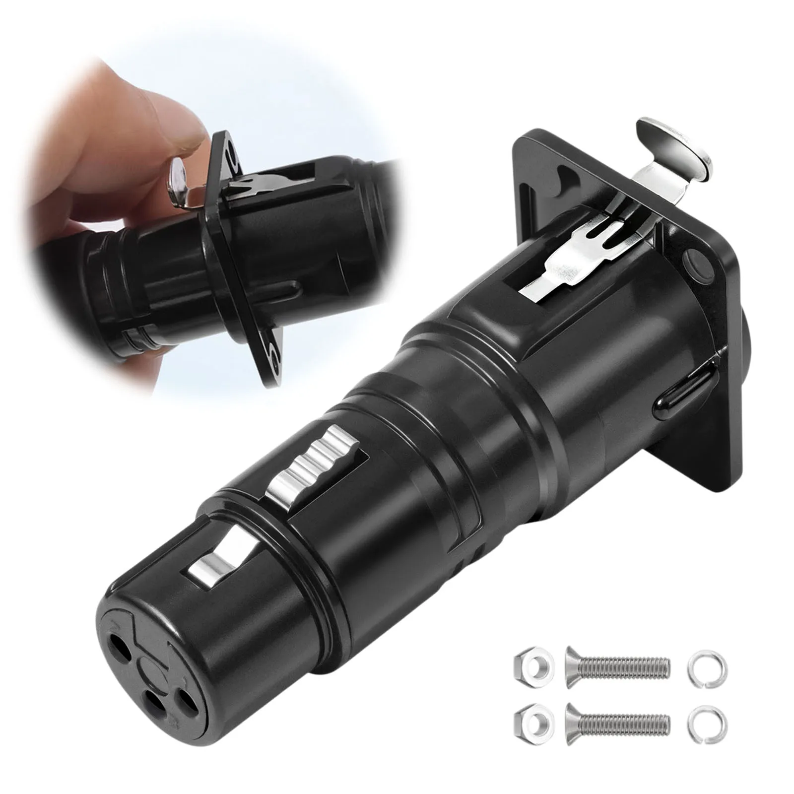 XLR 3 Pin Mic Microphone Audio Cables Male Female Connectors D-Type 3 Pin Panel Mount Balanced Audio Cables Speaker Equipment