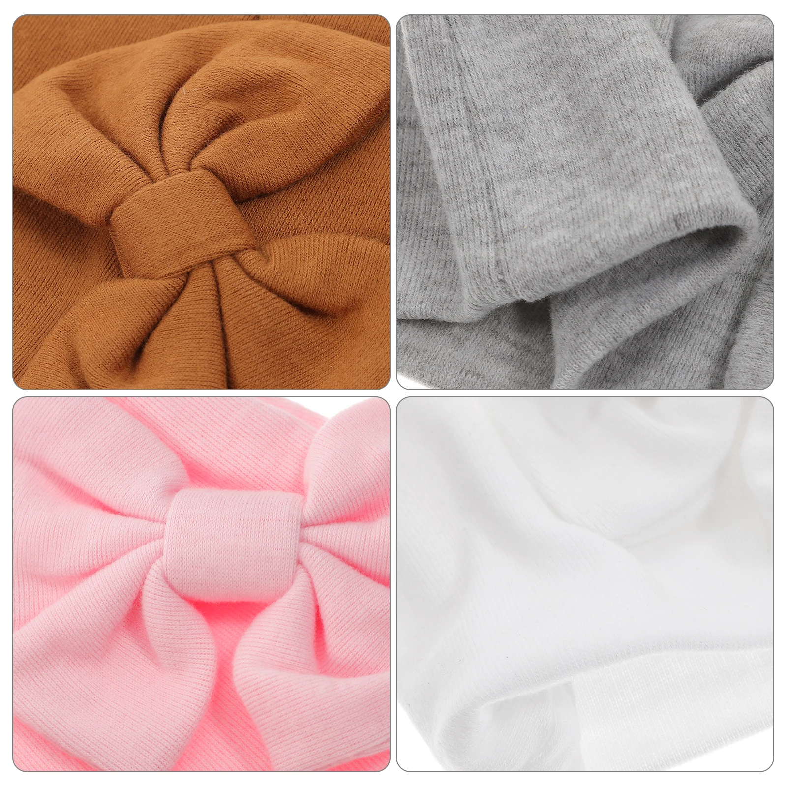 

4 Pcs Warm Hats Lightweight Cotton Caps for Newborn Infant Cap Boys Girls Autumn Winter Nursery Headwear Charm