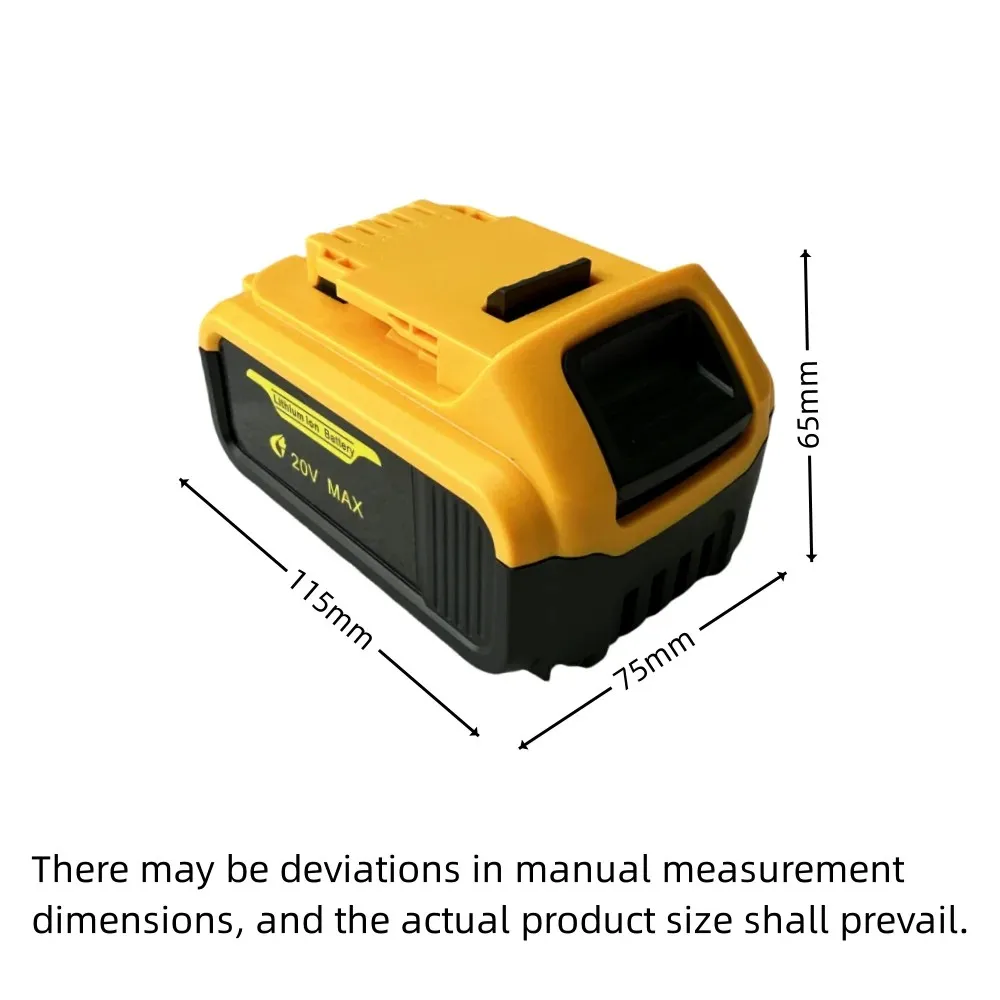 Imagem -03 - Led Original Bateria de Lítio Usado para Dewalt Max xr 20v 6ah Dcb184 Dcb205