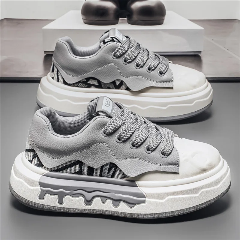 Men's Summer 2026 Trendy High-End Sports Leisure Board Shoes Height Increasing Versatile Brand Sense Footwear