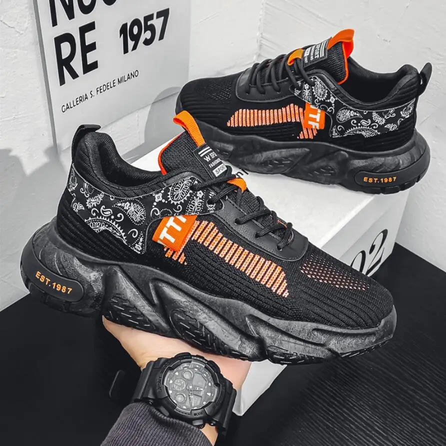Mens Casual Shoes Male Sneakers Tenis Luxury Trainer Race Breathable Shoes Fashion Loafers Running Shoes For Men Basketball Shoe
