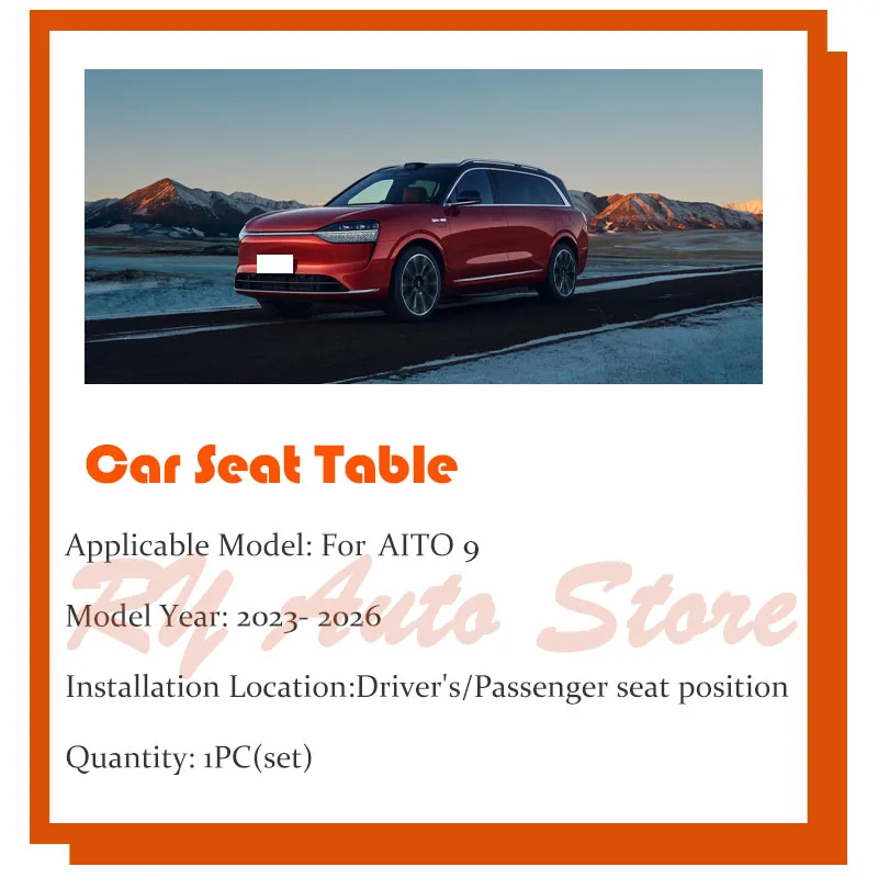 1PC Car Back Seat Table For AITO 9 M9 2023 2024 2025 2026 Multifunctional Folding Backrest Wireless Charging Cup Auto Accessorie